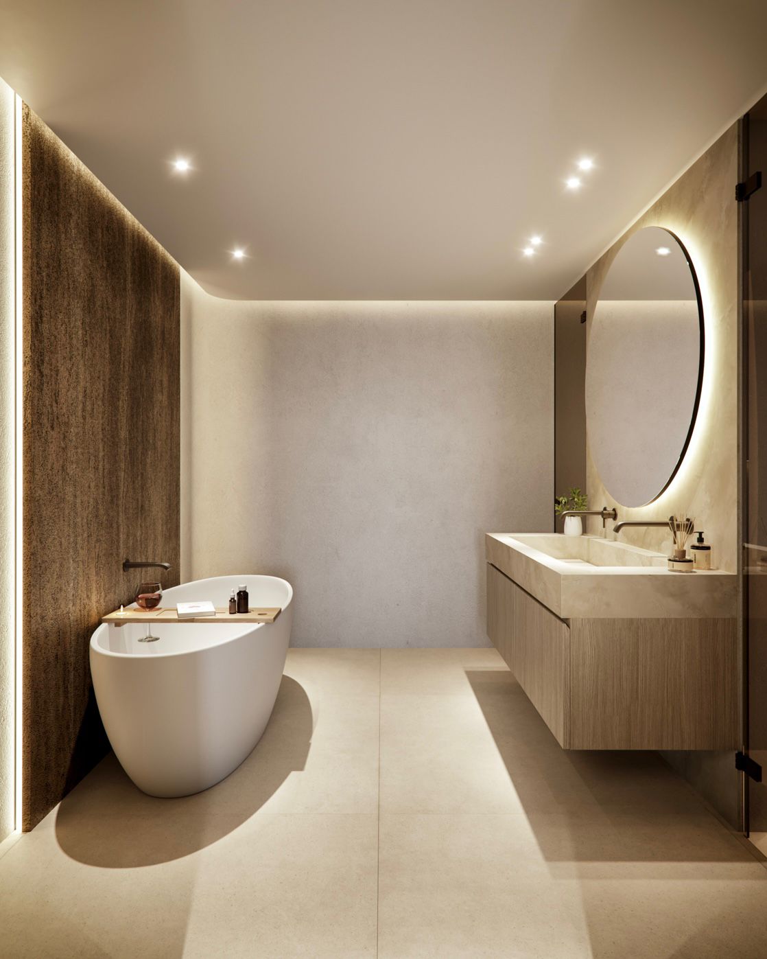 Baño principal · Bañera exenta